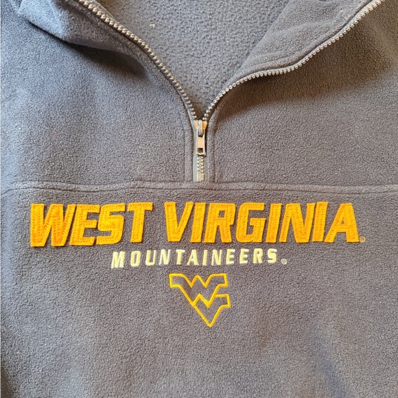 West Virginia Mountaineers Navy & Yellow Graphic Fleece 1/4 Zip NCC Gold  Sz 2XL - Picture 3 of 6